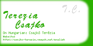 terezia csajko business card